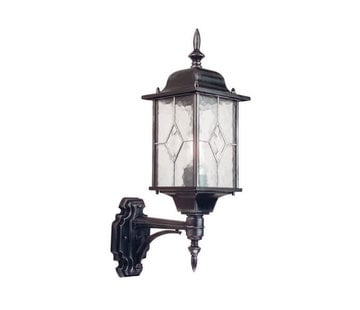 Franssen Verlichting Wandlamp - Wexford - Staand - Zwart/Zilver