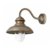Franssen Verlichting Wandlamp - Gebogen arm - Verkoperd messing