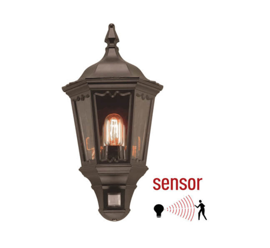 Wandlamp - Plat & Sensor - Zwart