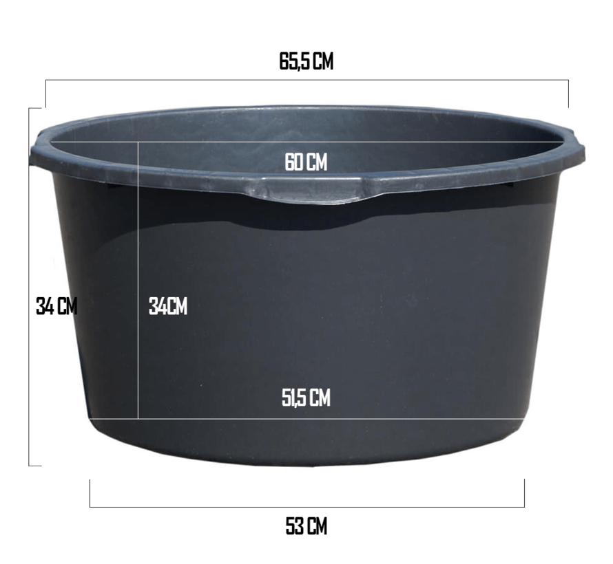 Kuip 90 liter - ø 65,5 x 33,5 cm