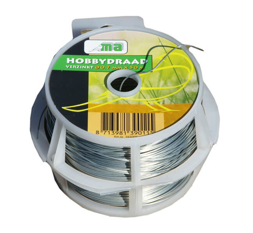 Hobbydraad - Verzinkt - ø 0,7 mm x 50 meter
