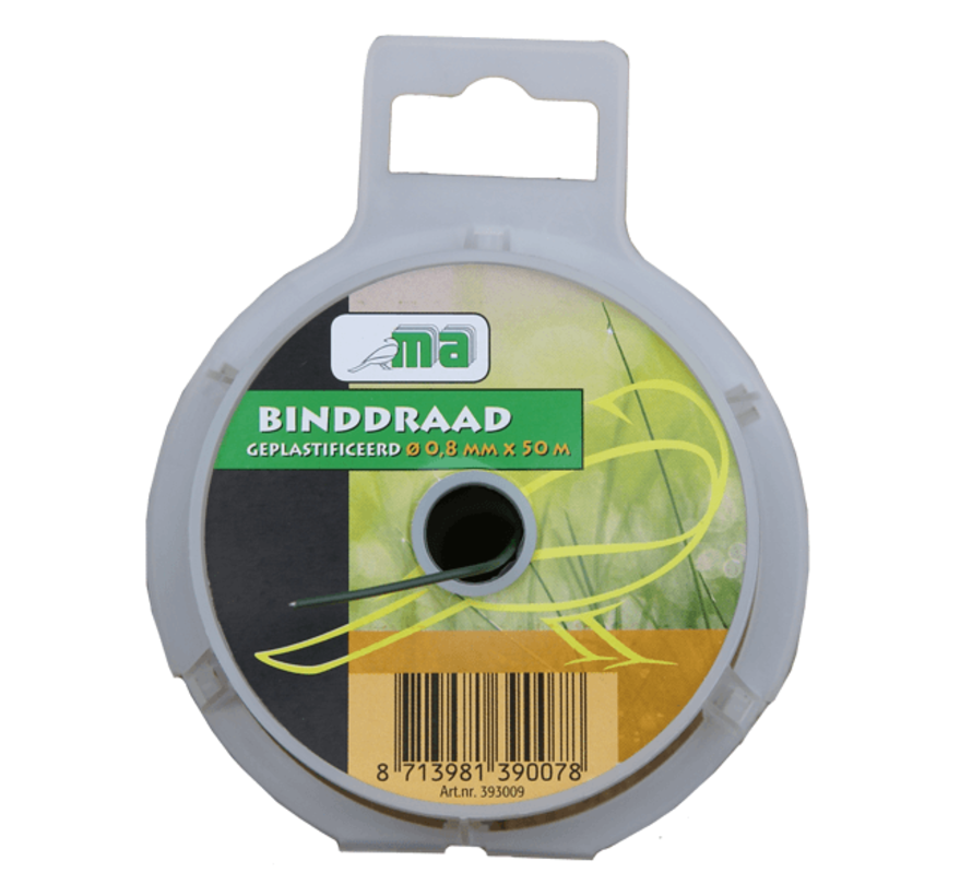 Binddraad - Geplastificeerd - ø 0,8 mm x 50 meter