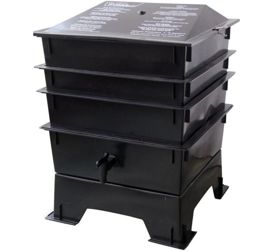 Wormentoren met 3 bakken