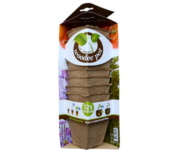 HGA Woodee Kweekpotjes - 12 stuks - 8 x 8 cm