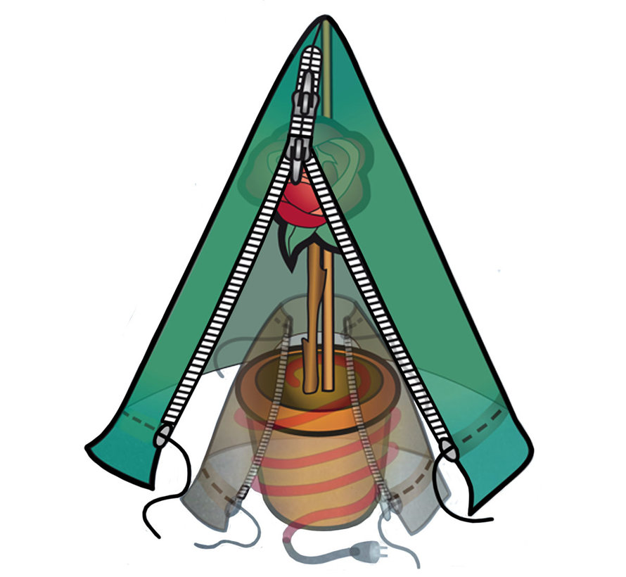 Plantenhoes mt. XL (winterbescherming) Ø 125 x h. 250 cm