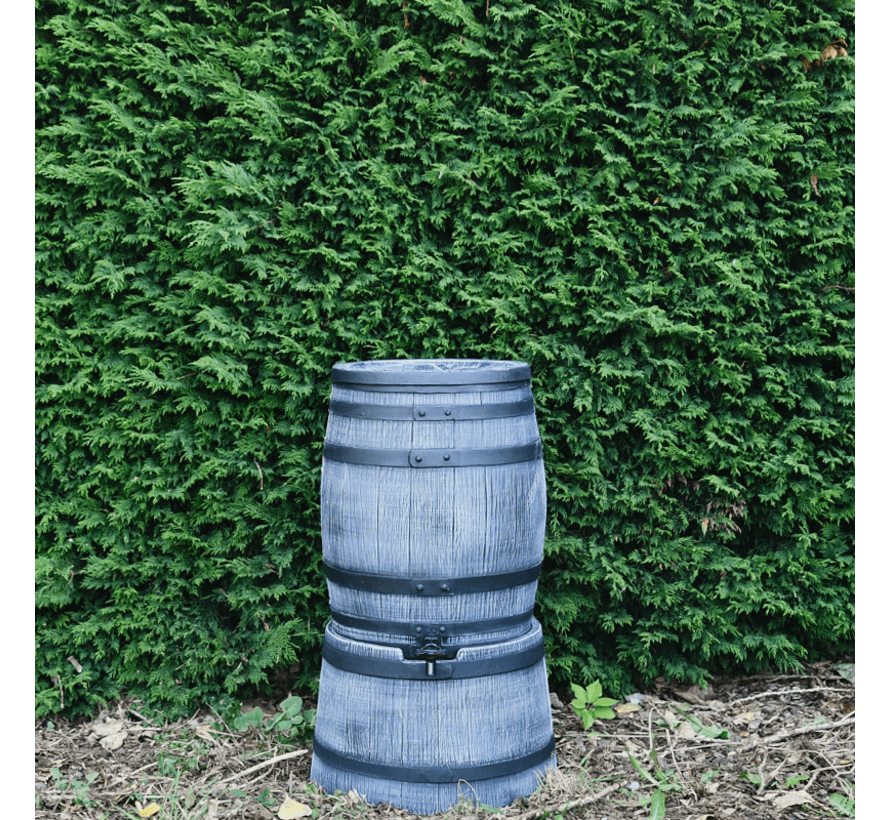 Regentonset Roto 50 Liter + Voet + Vulautomaat - Grijs