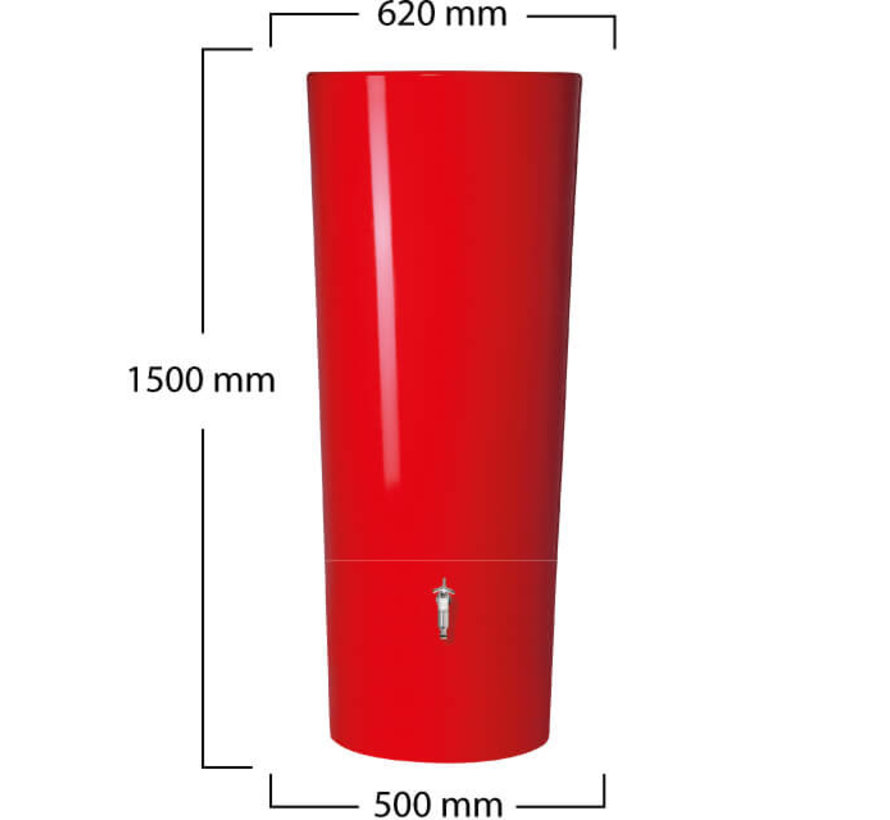 Regenton 2 in 1 - 350 Liter - Tomato + Vulautomaat