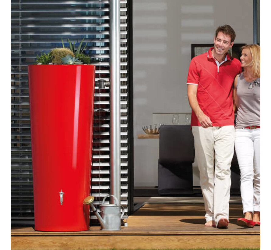 Regenton 2 in 1 - 350 Liter - Tomato + Vulautomaat