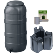 Harcostar Regenton Rainsaver - Antraciet 100 L + Voet + Vulautomaat