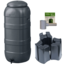 Regenton Rainsaver - Antraciet 100 L + Voet + Vulautomaat
