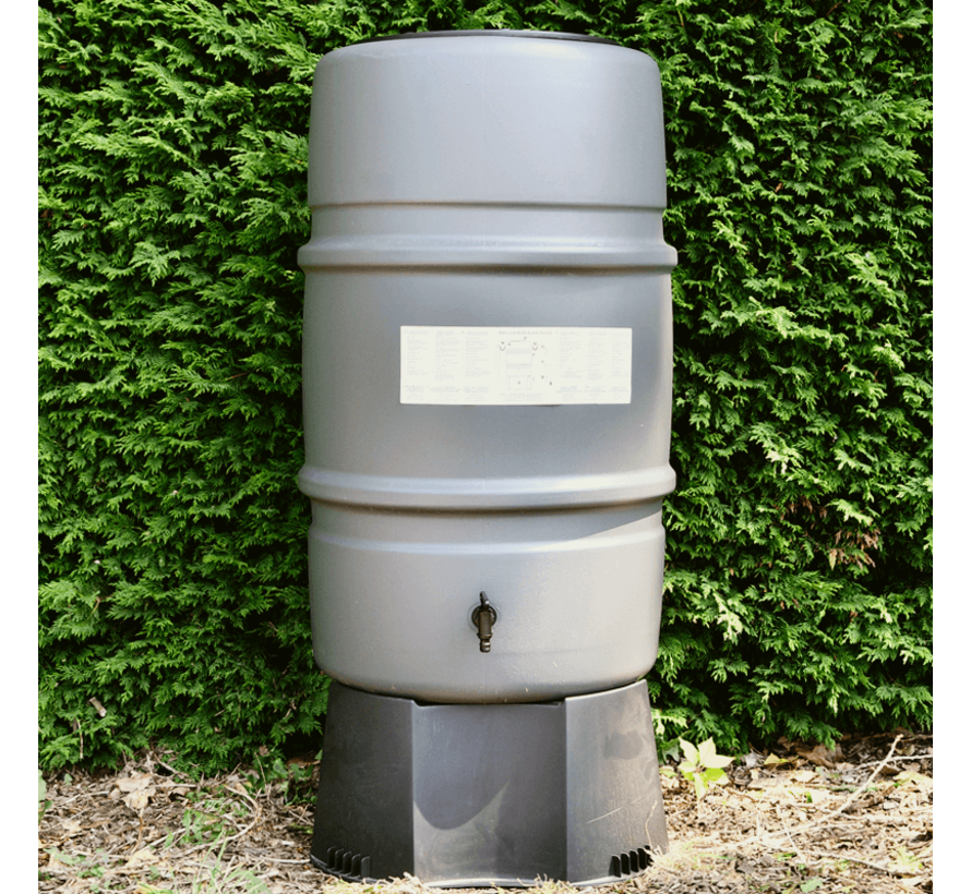 Regentonset Harcostar - 227 L - Antraciet + Voet + Vulautomaat