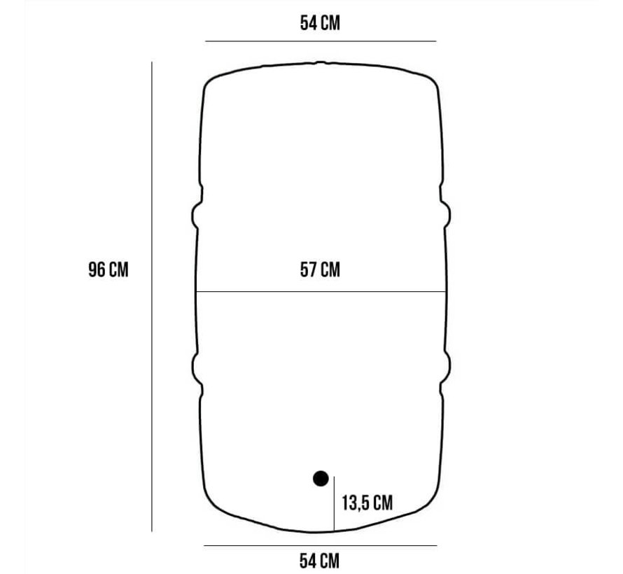 Regentonset Harcostar - 227 Liter Groen + Voet
