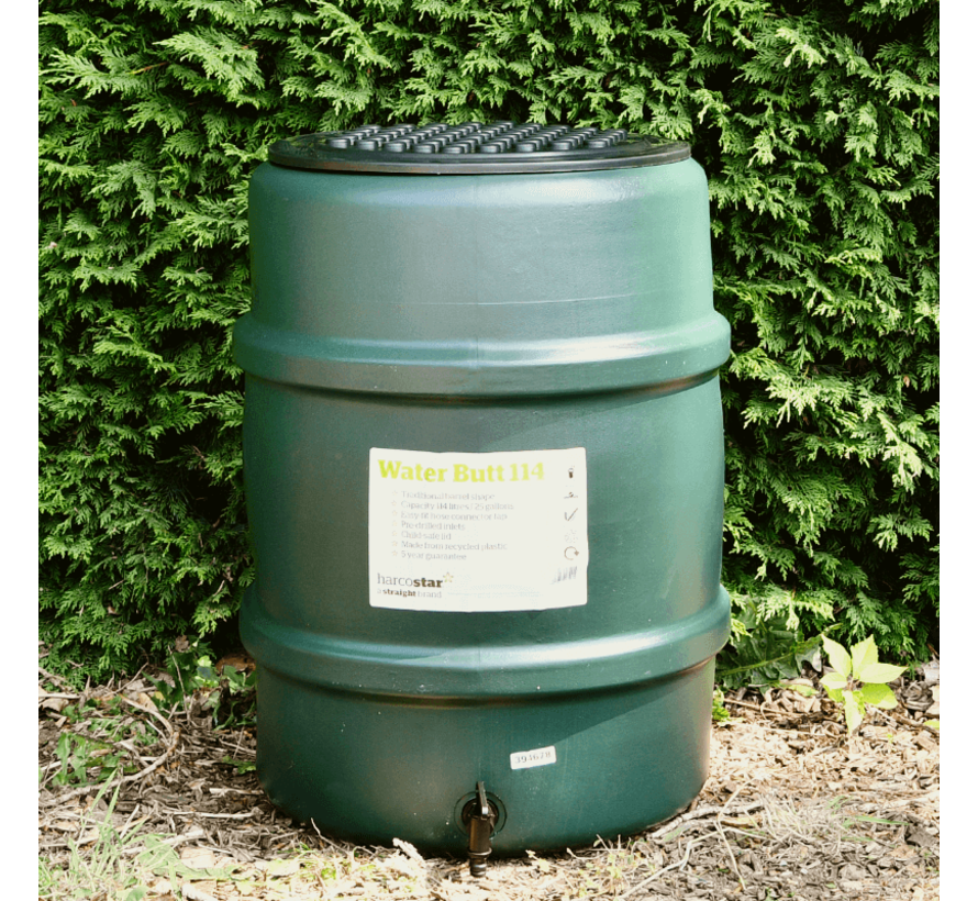 Regentonset Harcostar - 114 Liter Groen + Voet + Vulautomaat