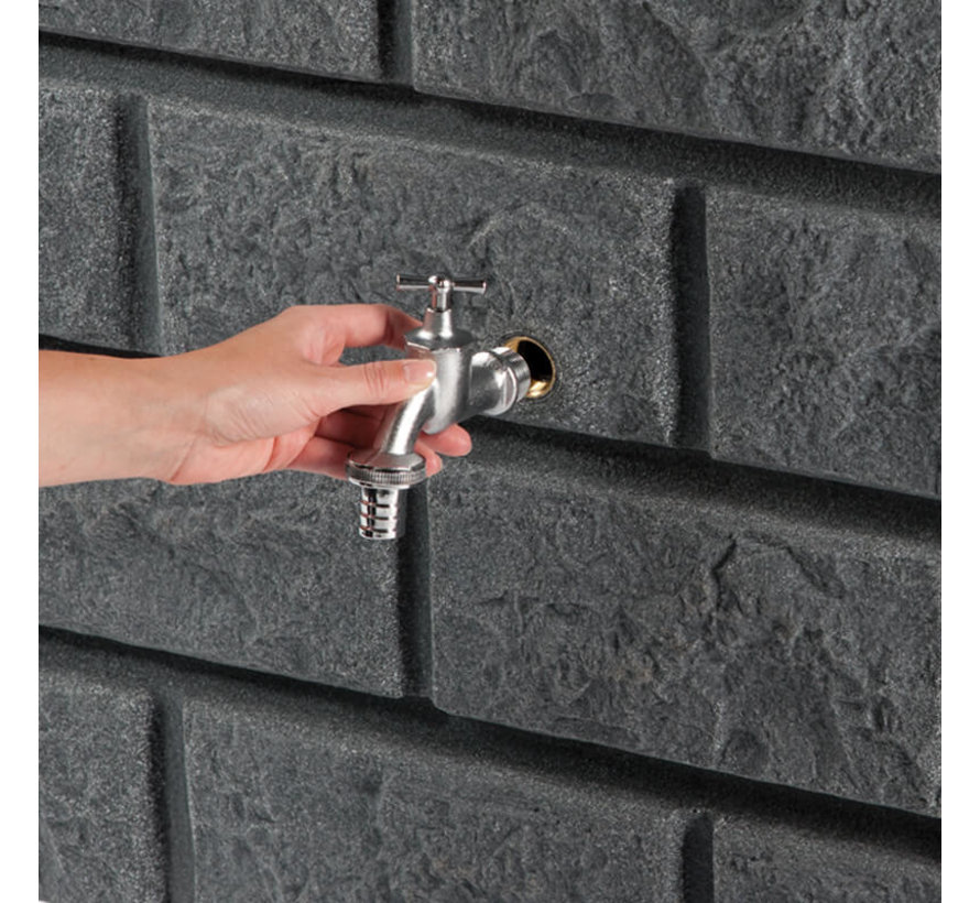 Rocky Muurton - 400 liter - Antraciet & Zandbeige