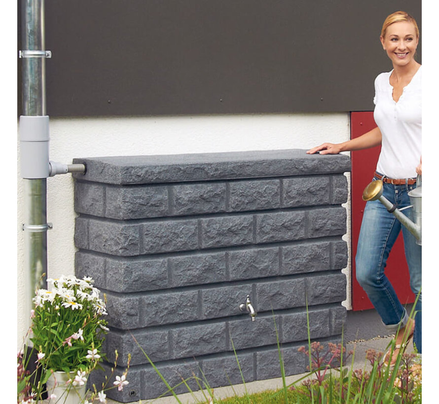 Rocky Muurton - 400 liter - Antraciet & Zandbeige