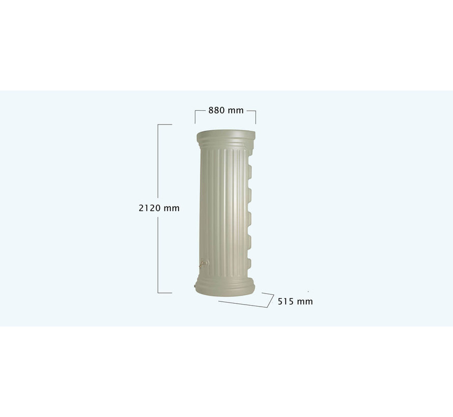 Regenton Column Muur - 550 liter - Zandbeige