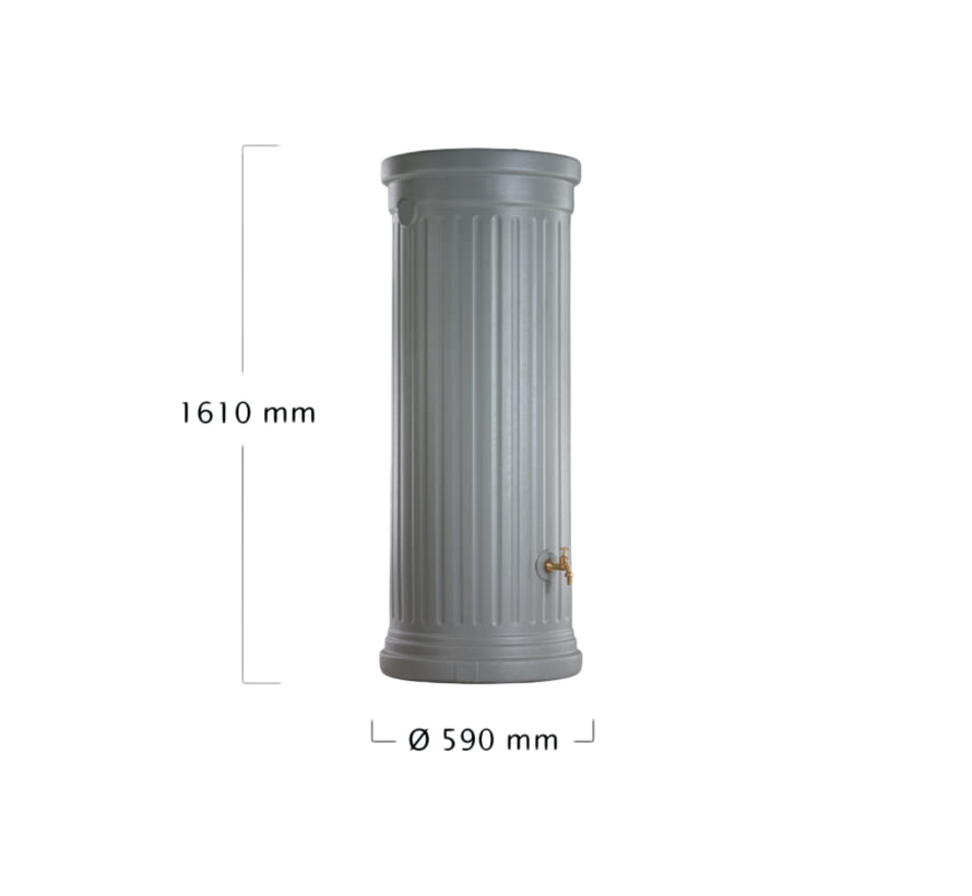 Regenton Column - 330 liter - Grijs