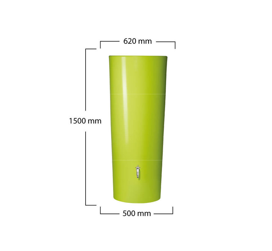 Regenton met plantenbak 2 in 1 Lime 350 liter