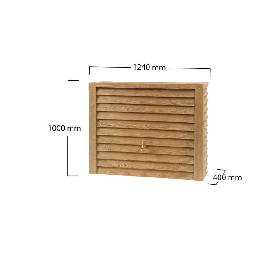 Garantia Regenton Woody - Houtlook 350 liter lichtbruin