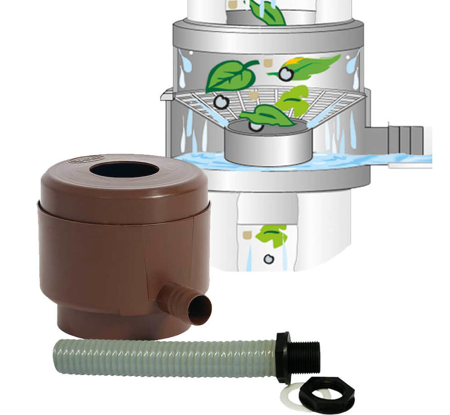 Regenton Vulautomaat Afsluiter-Bladvanger (Bruin)