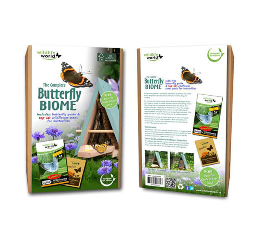 Vlinderhuis met instructieboekje en zaadjes