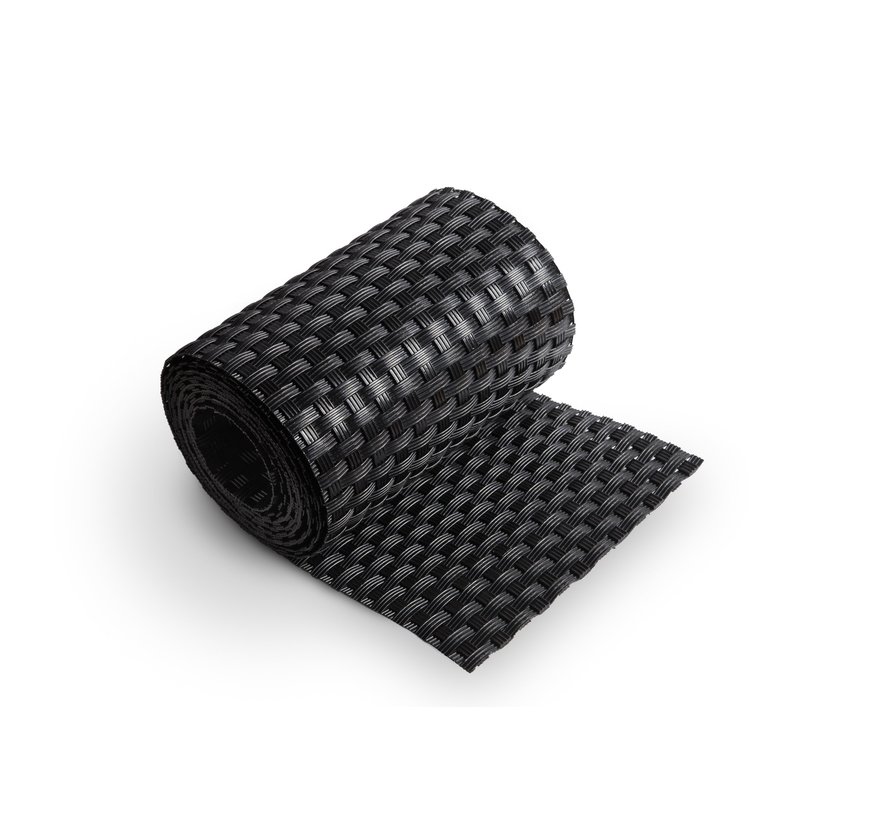 Balkonscherm Zwart - 0,9 x 5 meter - PE