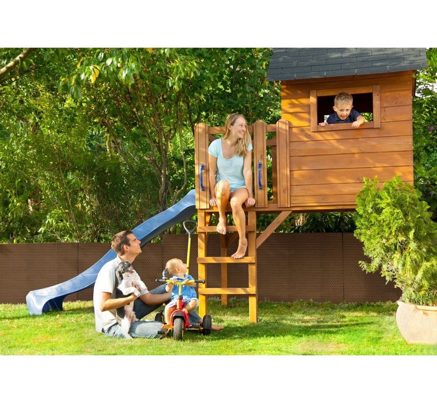 Balkonscherm Walnoot bruin - 0,9 x 5 meter - PE