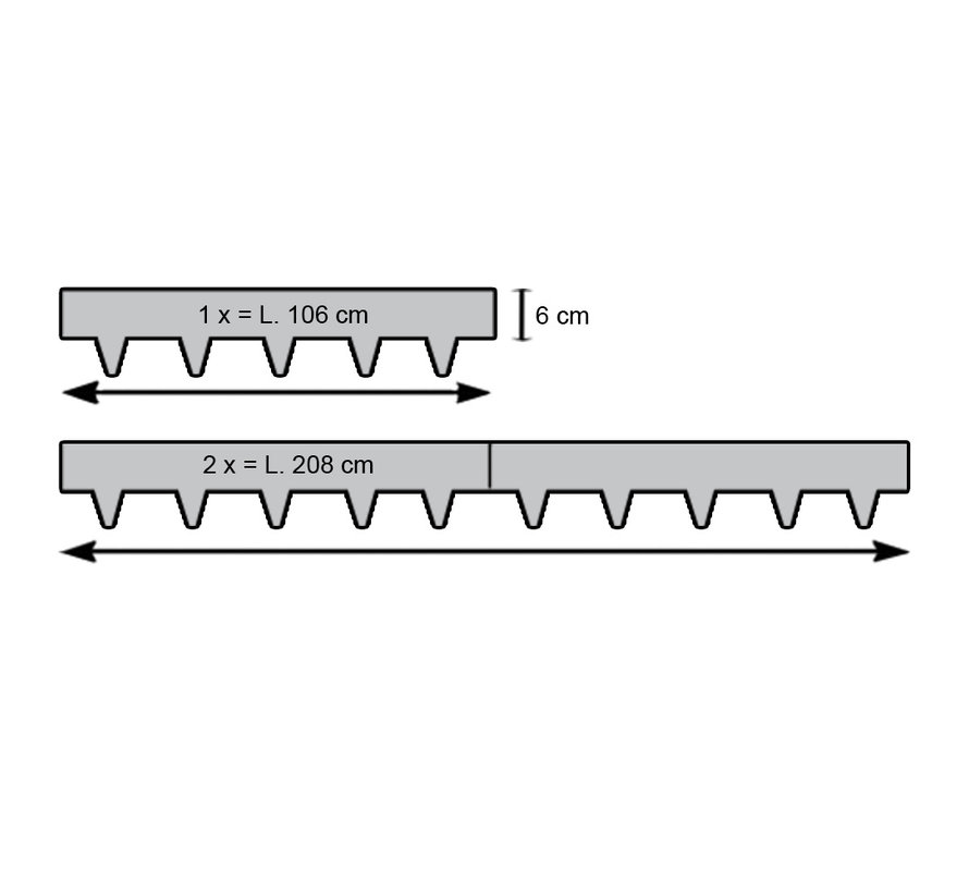 Borderrand 106 cm Cortenstaal - Graskant Edge - Kantopsluiting