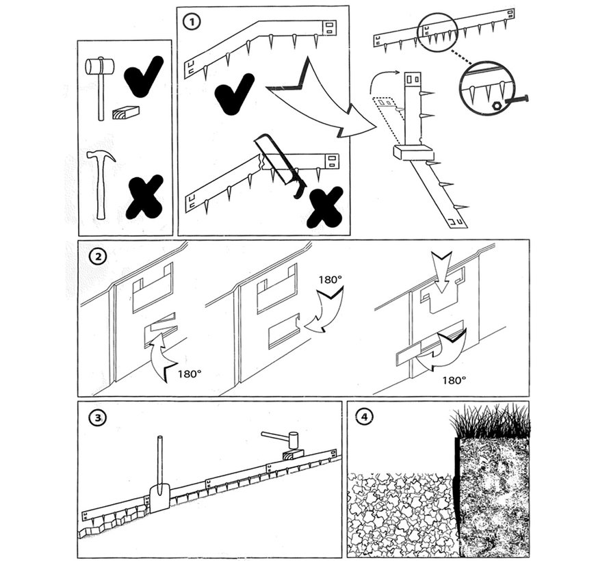 Borderrand Verzinkt - Edge - 106 cm