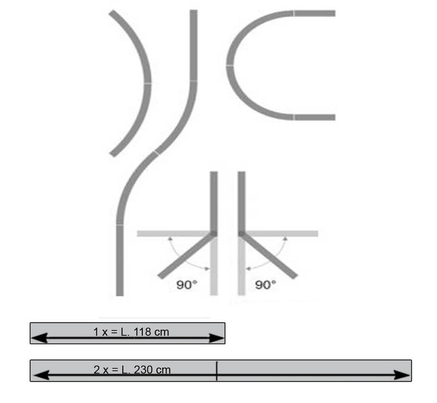 Graskant Cortenstaal - 118 x 13 cm