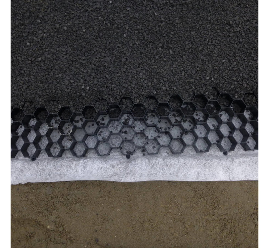 Grindplaat Zwart 120 x 80 cm - met onderdoek