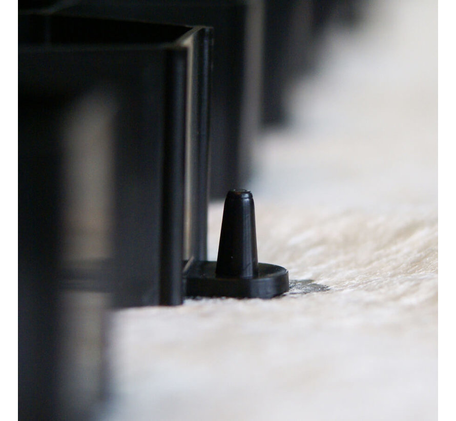 Grindplaat Zwart 120 x 80 cm - met onderdoek