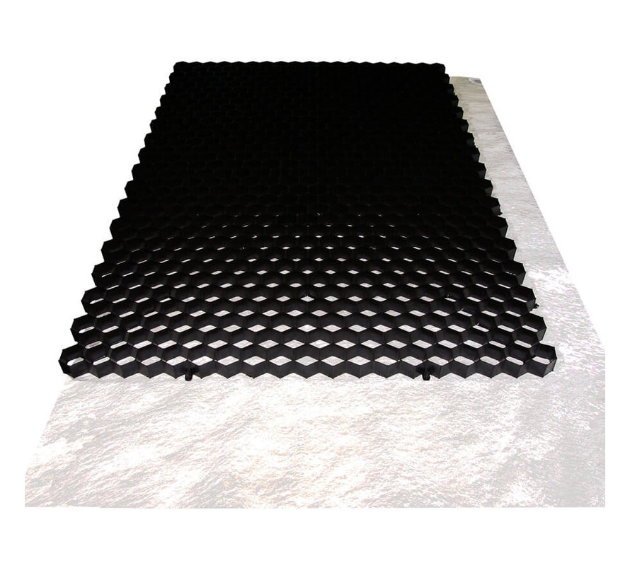 Grindplaat Zwart 120 x 80 cm - met onderdoek