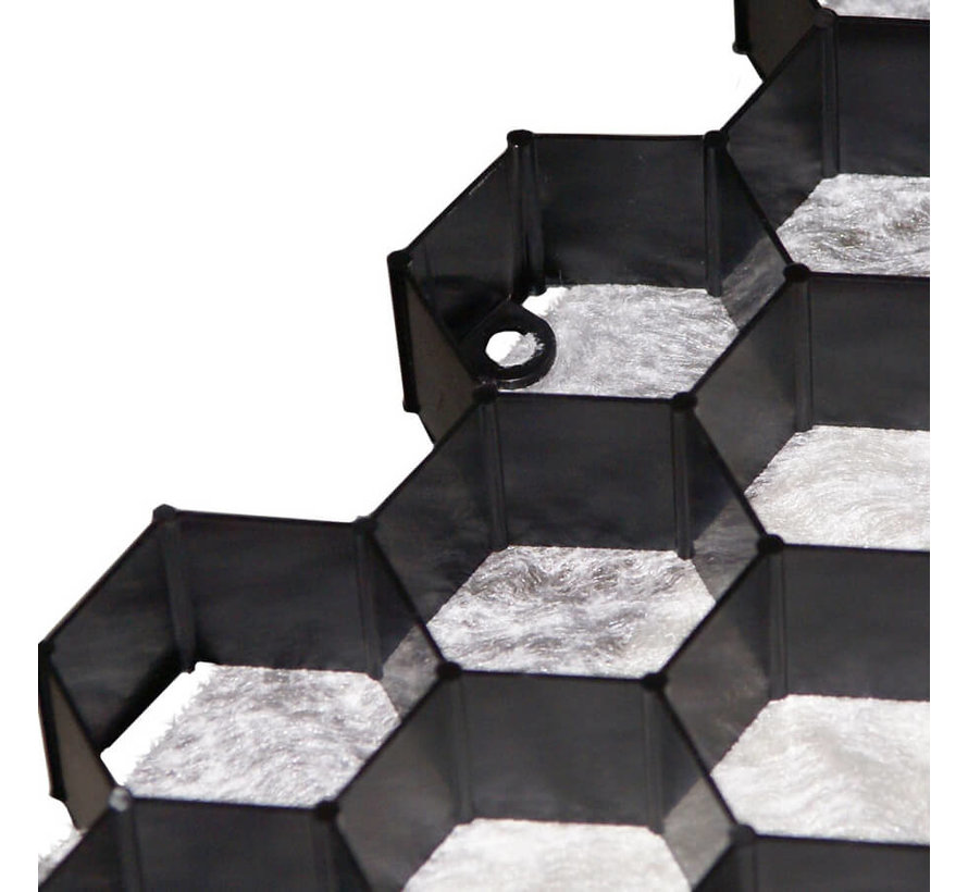 Grindplaat Zwart 120 x 80 cm - met onderdoek