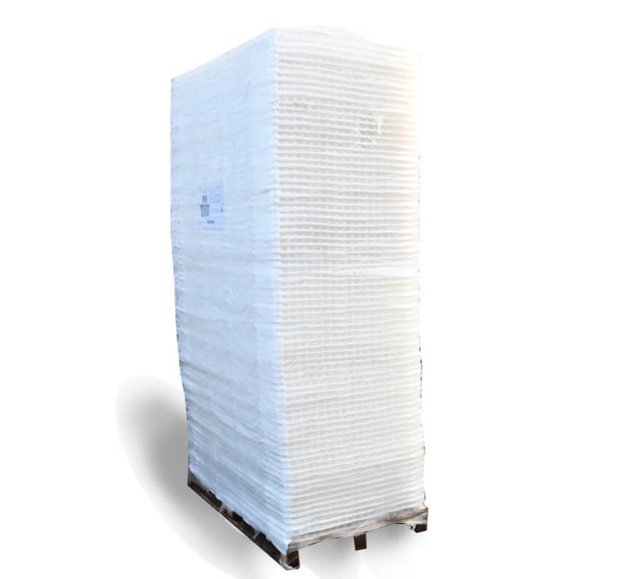 Pallet Grindplaten Wit 120 x 80 cm + onderdoek - 75 stuks