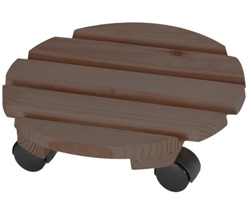 Dörner + Helmer Plantentrolley Economy - ø 30 cm - Donker Gebeitst