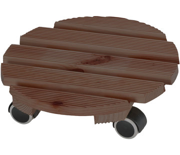 Dörner + Helmer Plantentrolley Lounge ø 30 cm - Donker Gebeitst