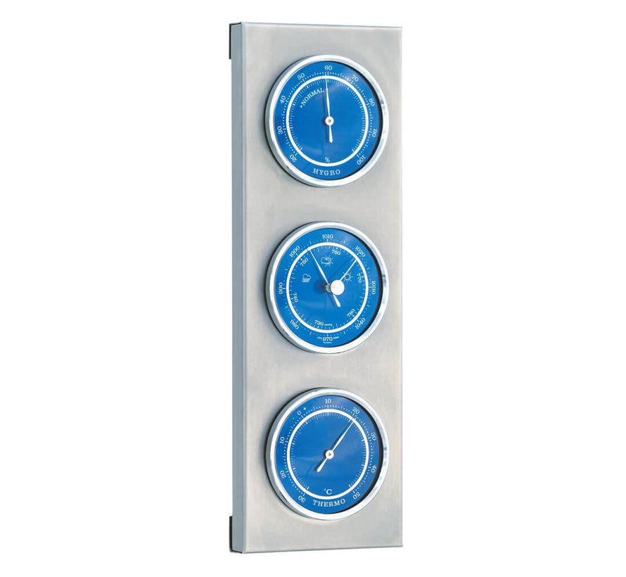 Weerstation Buiten - RVS Blauw - 3 in 1