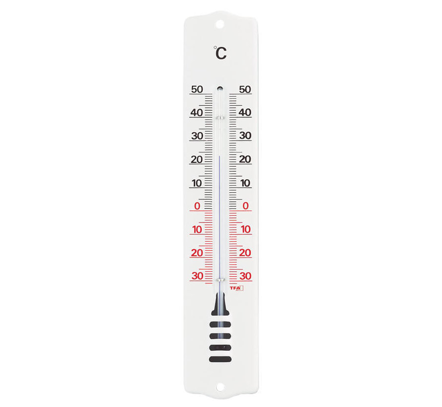 Thermometer Metaal - 20 cm - Wit