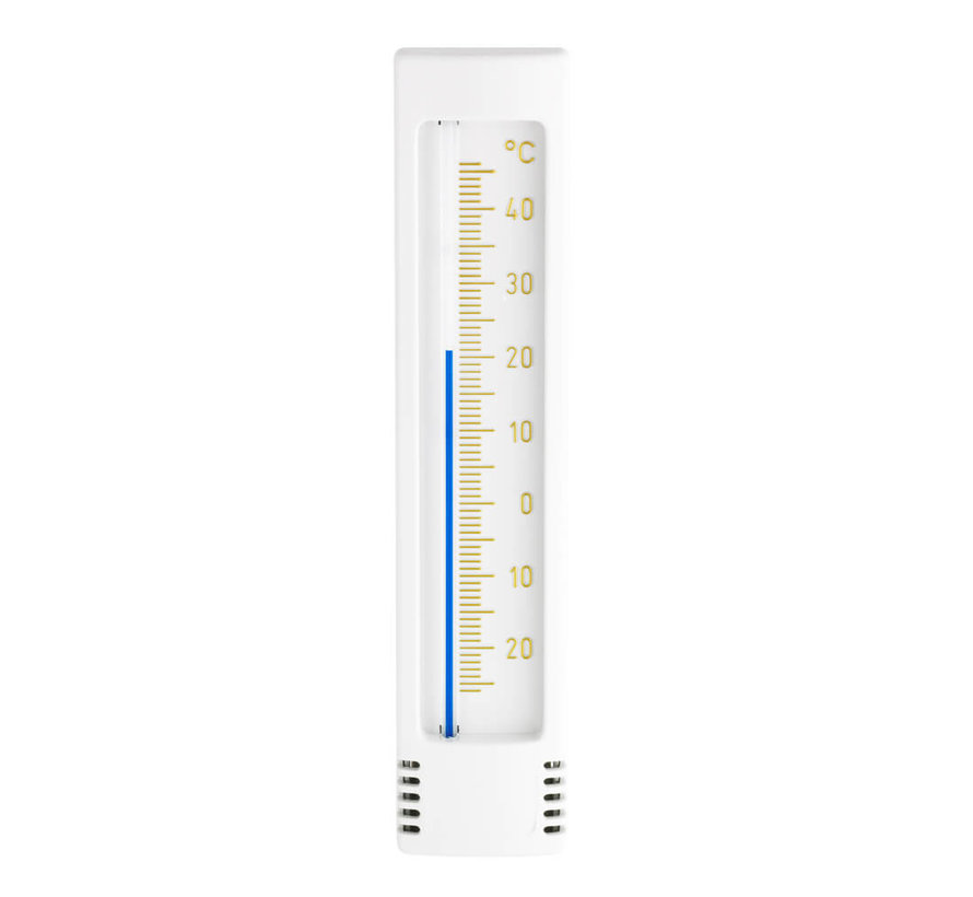 Thermometer 14,5 cm - Wit - Goud