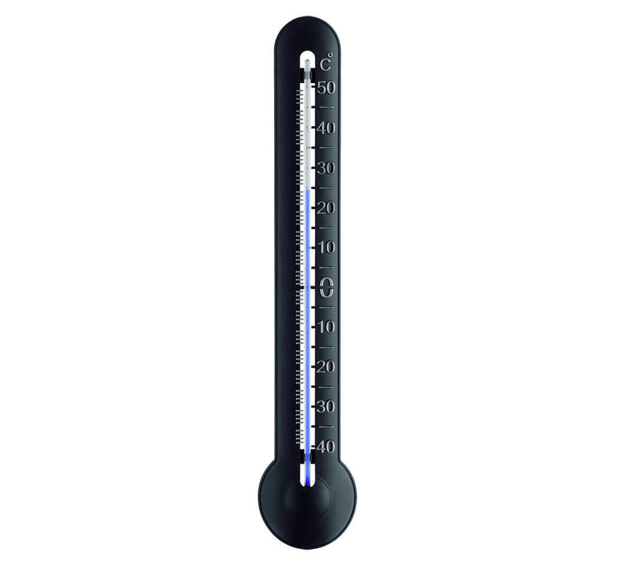 Thermometer - 28,5 cm - Zwart - Zilver