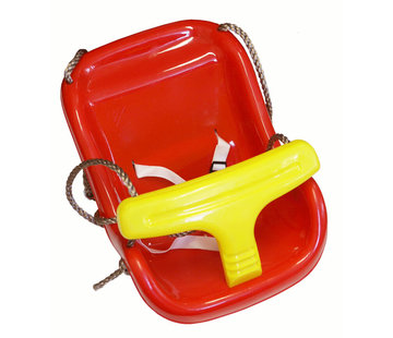 Hermic Baby Schommel Kunststof + Touw - Rood
