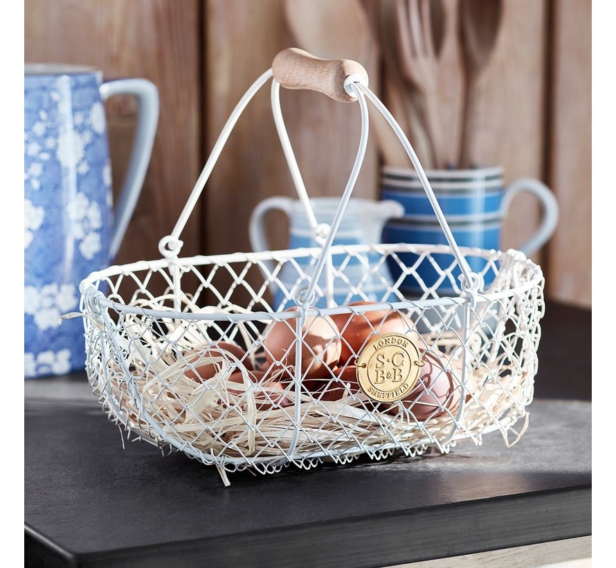 Oogstmand - Metaal - Crème