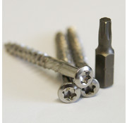 Meuwissen Agro Vlonderschroeven 4,5 x 30 mm - RVS 200 stuks + 2 bitjes - Torx