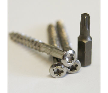 Meuwissen Agro Vlonderschroeven 4,5 x 30 mm - RVS 200 stuks + 2 bitjes - Torx