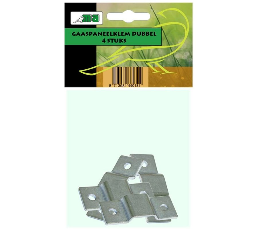 Gaaspaneelklem Dubbel - Set 4 stuks