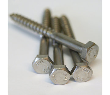 Meuwissen Agro Houtdraadbouten RVS 50 st. 6,0 x 60 mm