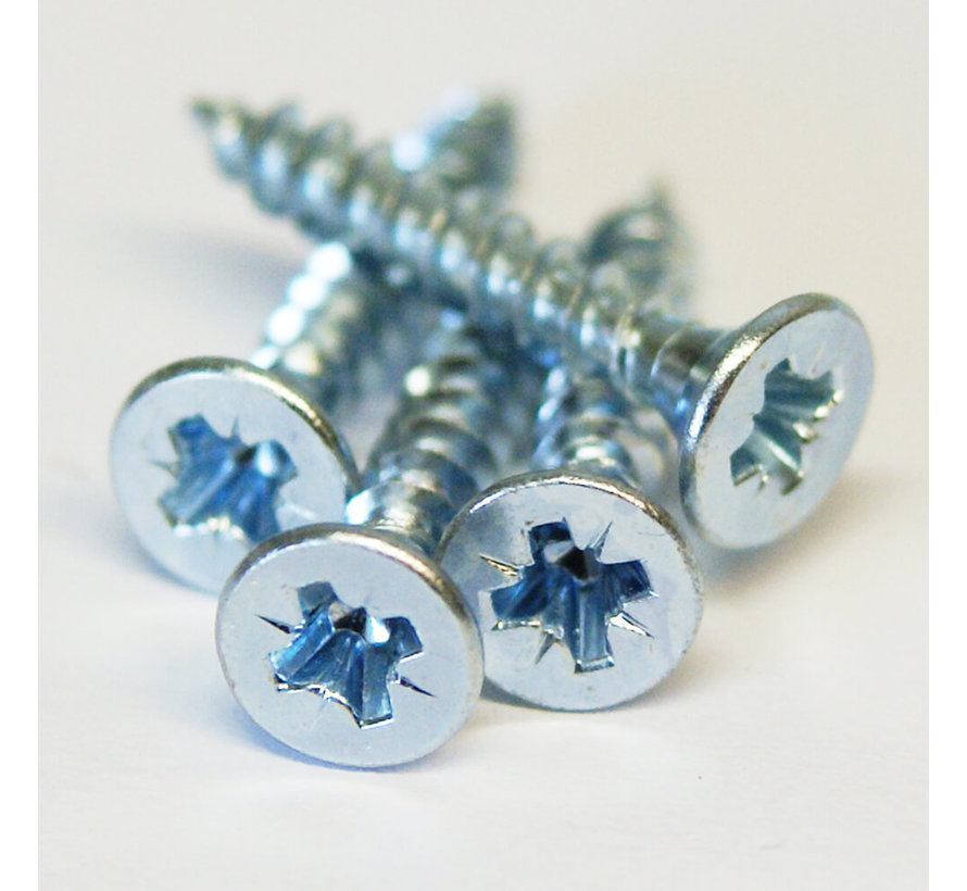 Spaanplaatschroeven Verzinkt 250 st. 4,0 x 40 mm