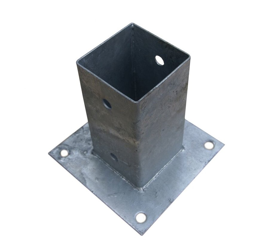 Plaatpaalhouder - Thermisch Verzinkt - 71 x 71 mm