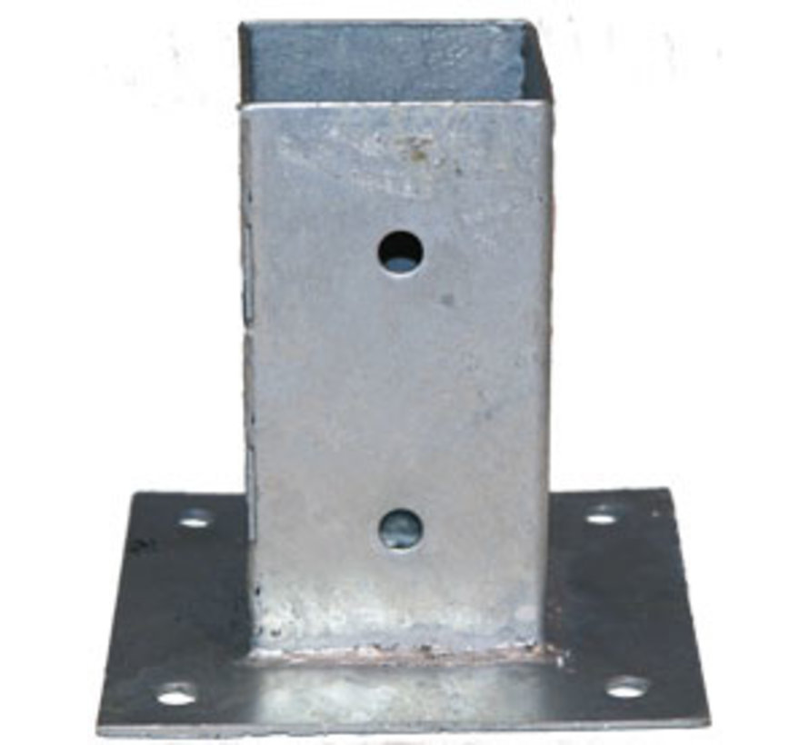 Plaatpaalhouder - Thermisch Verzinkt - 71 x 71 mm